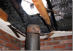 An inspection of this improper vent pipe could have prevented such a house fire.