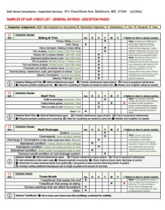 Sample Inspection Report Maryland Home Inspections